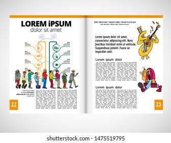 Template vector design ready for use for brochure, annual report or magazine