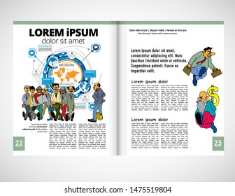 Template vector design ready for use for brochure, annual report or magazine