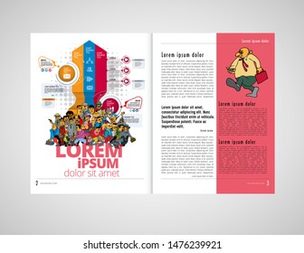 Template vector design ready for use for brochure, annual report or magazine