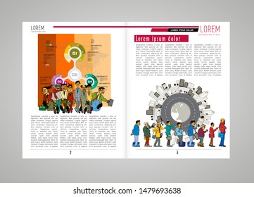 Template vector design ready for use for brochure, annual report or magazine
