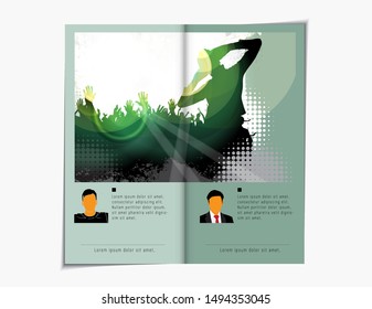 Template vector design ready for use for brochure, annual report or magazine