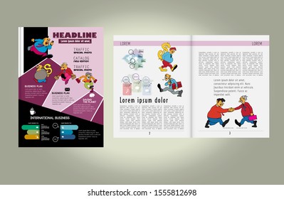 Template vector design ready for use for brochure, annual report or magazine