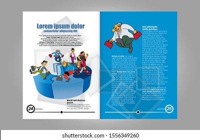 Projeto de vetor de modelo pronto para uso para brochura de negócios