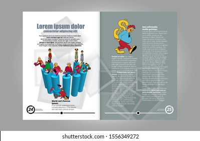 Template vector design ready for use for business brochure