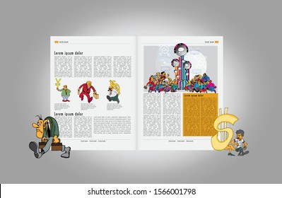 Template vector design ready for use for brochure, annual report or magazine