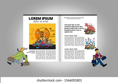 Template vector design ready for use for brochure, annual report or magazine
