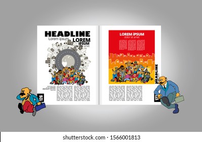 Template vector design ready for use for brochure, annual report or magazine