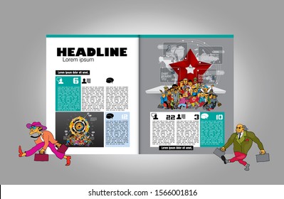 Template vector design ready for use for brochure, annual report or magazine