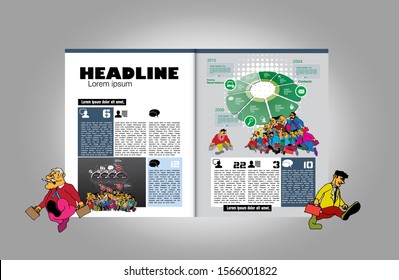 Template vector design ready for use for brochure, annual report or magazine