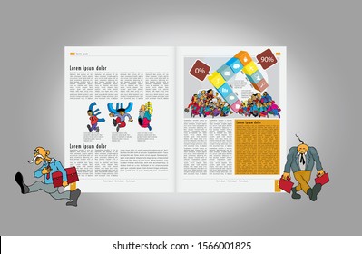 Template vector design ready for use for brochure, annual report or magazine