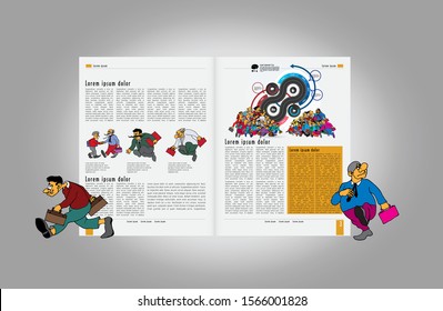 Template vector design ready for use for brochure, annual report or magazine