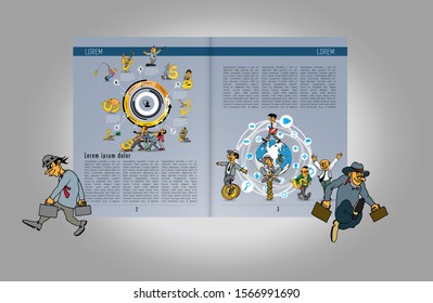 Template vector design ready for use for brochure, annual report or magazine