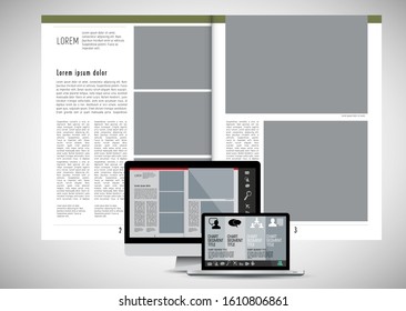 Template vector design ready for use for brochure, annual report or magazine