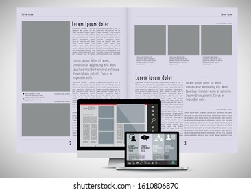 Template vector design ready for use for brochure, annual report or magazine