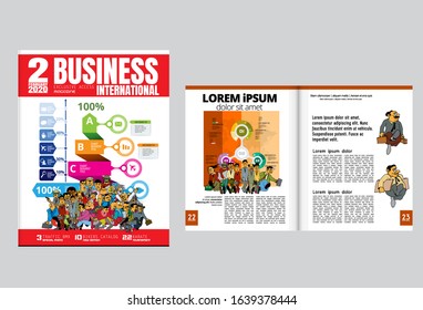 Template vector design ready for use for brochure, annual report or magazine