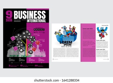 Template vector design ready for use for brochure, annual report or magazine