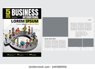 Template vector design ready for use for brochure, annual report or magazine