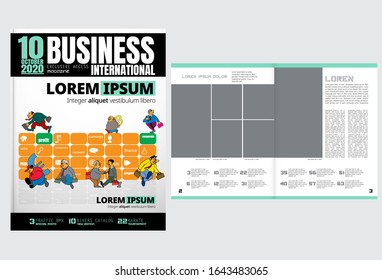 Template vector design ready for use for brochure, annual report or magazine