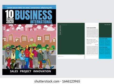 Template vector design ready for use for brochure, annual report or magazine