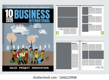 Template vector design ready for use for brochure, annual report or magazine