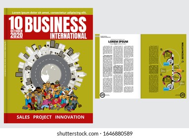 Template vector design ready for use for brochure, annual report or magazine