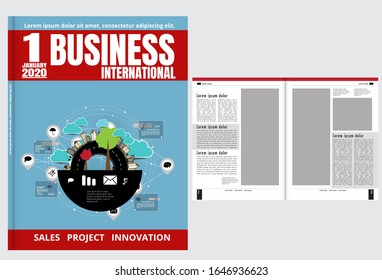 Template vector design ready for use for brochure, annual report or magazine