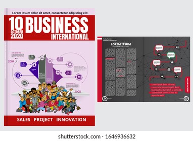 Template vector design ready for use for brochure, annual report or magazine