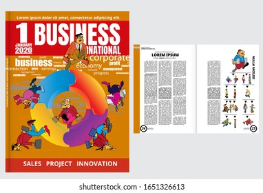 Template vector design ready for use for brochure, annual report or magazine