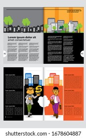 Template vector design ready for use for brochure, annual report or magazine