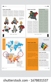 Template vector design ready for use for brochure, annual report or magazine