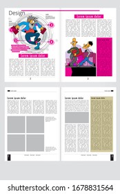 Template vector design ready for use for brochure, annual report or magazine