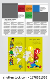 Template vector design ready for use for brochure, annual report or magazine