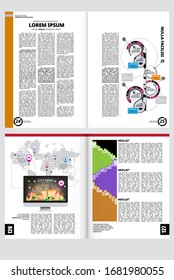 Template vector design ready for use for brochure, annual report or magazine