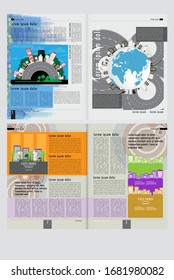 Template vector design ready for use for brochure, annual report or magazine