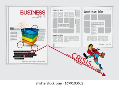 Template vector design ready for use for brochure, annual report or magazine