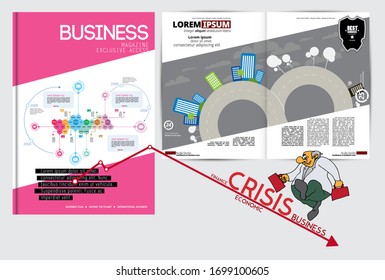 Template vector design ready for use for brochure, annual report or magazine