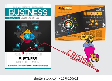 Template vector design ready for use for brochure, annual report or magazine