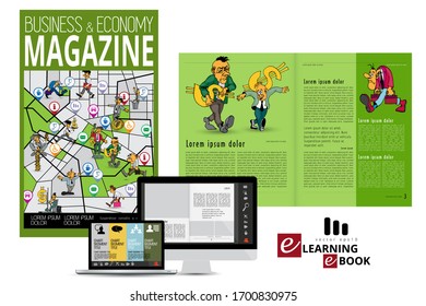 Template vector design ready for use for brochure, annual report or magazine