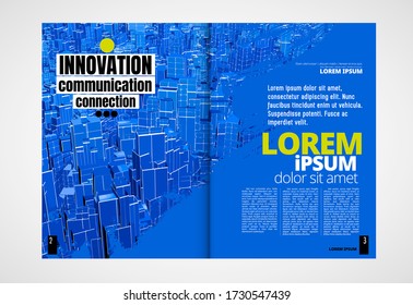 Template vector design ready for use for brochure, annual report or magazine