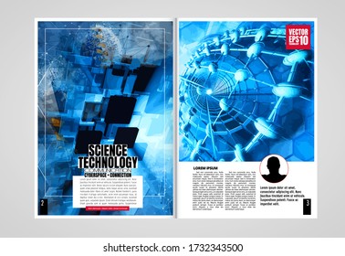 Template vector design ready for use for brochure, annual report or magazine