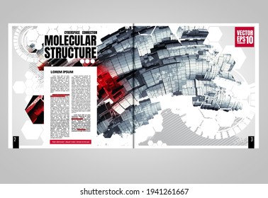 Template vector design ready for use for brochure, annual report or magazine