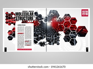 Template vector design ready for use for brochure, annual report or magazine