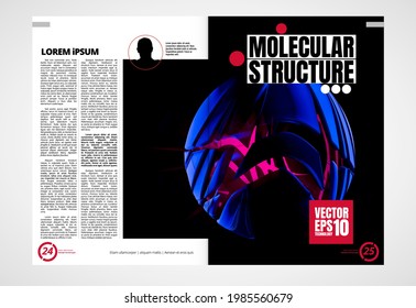 Vorlage Vektordesign bereit für Broschüren, Geschäftsberichte oder Magazine. Big Data Connection Komplex. Datenvisuelles Konzept