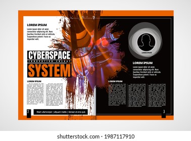 Template vector design ready for use for brochure, annual report or magazine