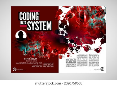 Template vector design ready for use for brochure, annual report or magazine