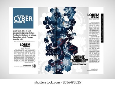 Template vector design ready for use for brochure, annual report or magazine