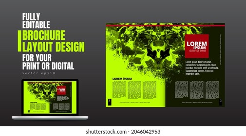 Diseño del vector de plantilla listo para ser utilizado en folletos, informes anuales o revistas. Complejo de conexión a grandes datos. Concepto visual de datos