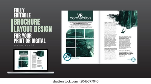 Template vector design ready for use for brochure, annual report or magazine