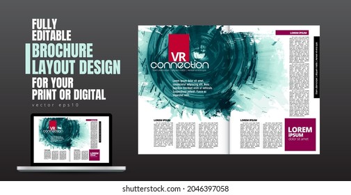 Template vector design ready for use for brochure, annual report or magazine