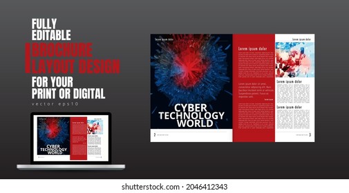 Template vector design ready for use for brochure, annual report or magazine